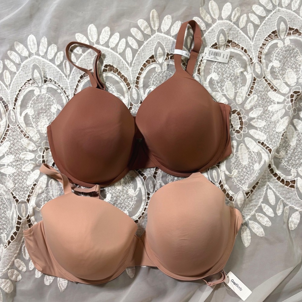 GapBody Everyday Smooth Underwire Bra 2 Pack Brown Nude 38DD 536559-07-1